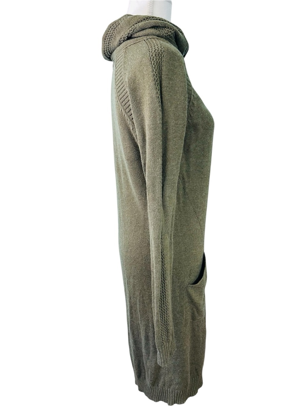 Prana Olive Cowl-Neck Knit Sweater Dress - Picture 4 of 9